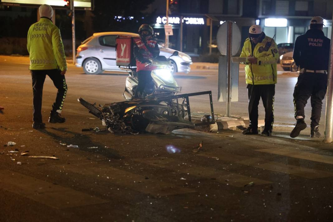 Konya’da ölümle sonuçlanan motosiklet kazası kamerada 1